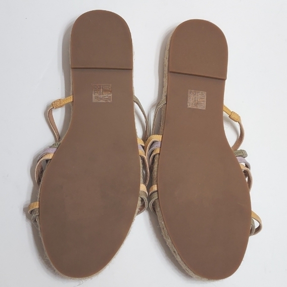 Madewell Kathryn Espadrille Slide Sandal Snake Embossed Leather Size 10 - Picture 9 of 14